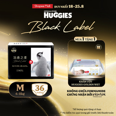 Tã dán/quần Huggies Black Label size M36/L32/XL28/XXL24