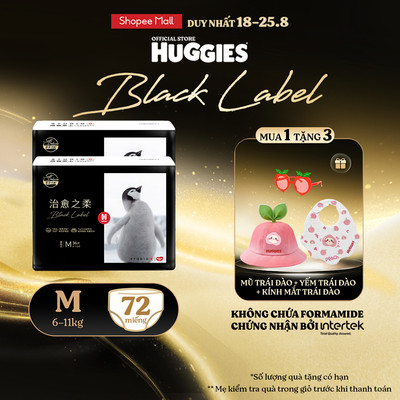 Combo 2 Tã dán/quần Huggies Black Label size M36/L32/XL28/XXL24
