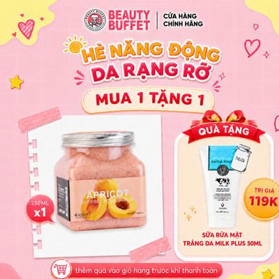 Tẩy tế bào chết toàn thân quả mơ Scentio Apricot/ Raspberry Sherbet Body Scrub 350ml