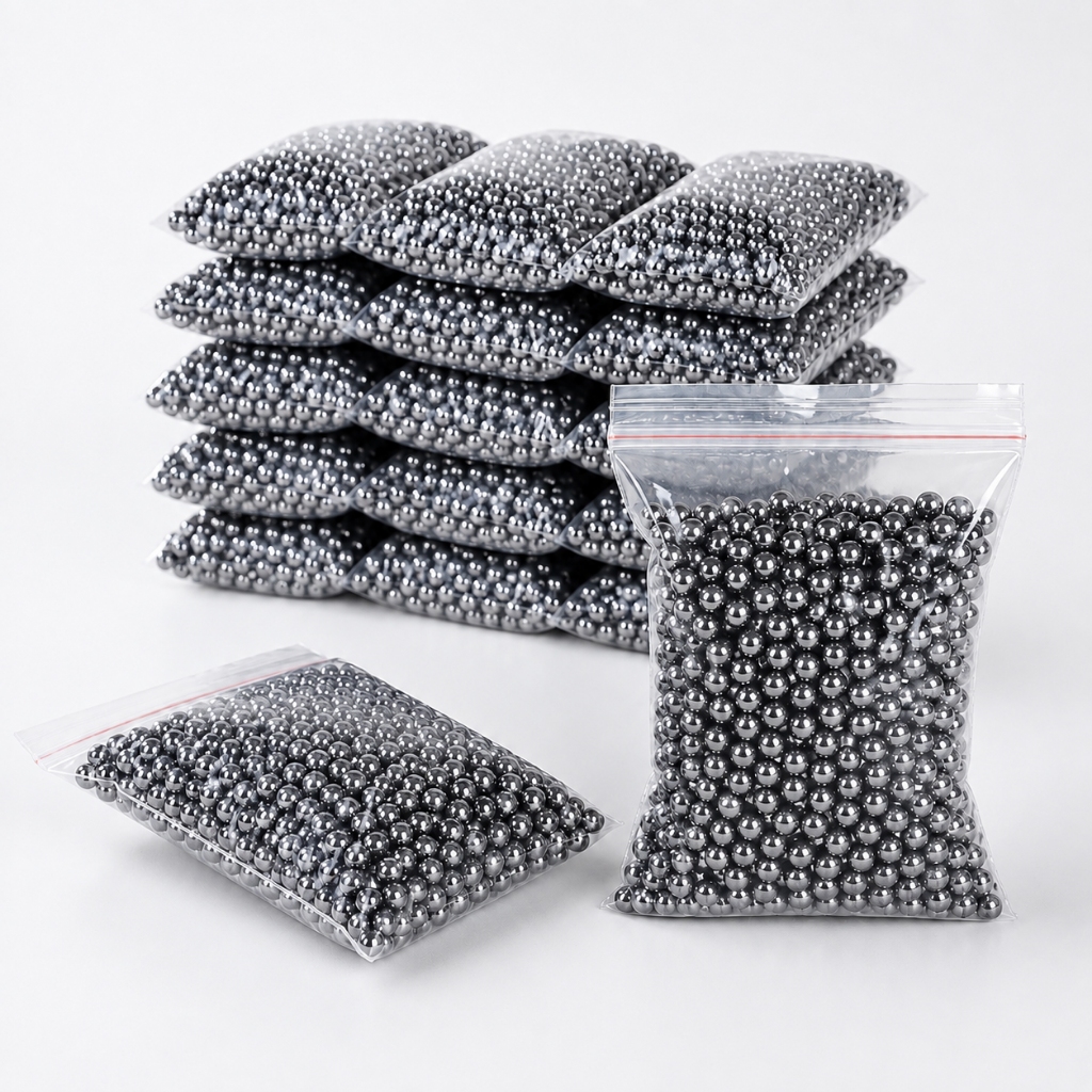 Bi Sắt Loại 1 Đủ Cỡ 6mm 7mm 8mm, Viên Tròn Bóng Đều, Túi 100 300 500 Viên, Nhiều Phân Loại
