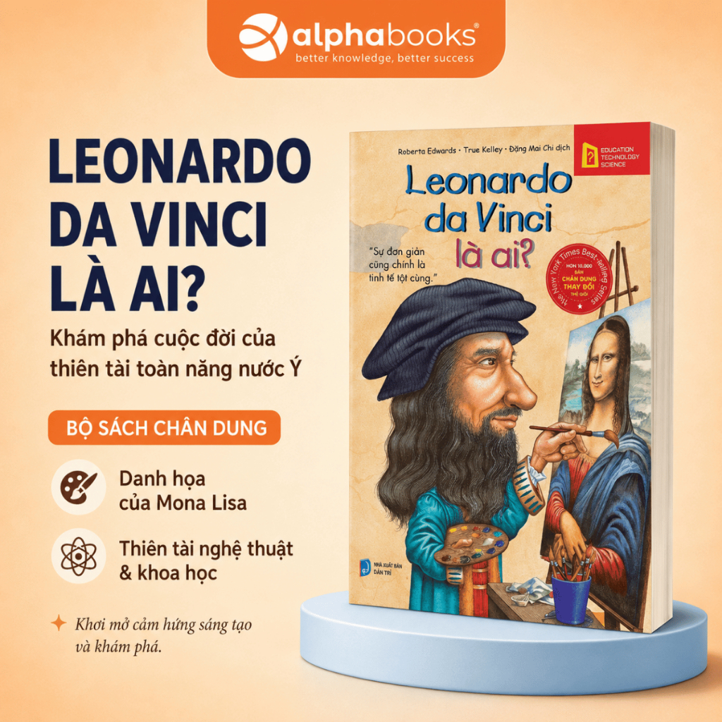 Sách Chân Dung - Leonardo Da Vinci Là Ai (Alphabooks)