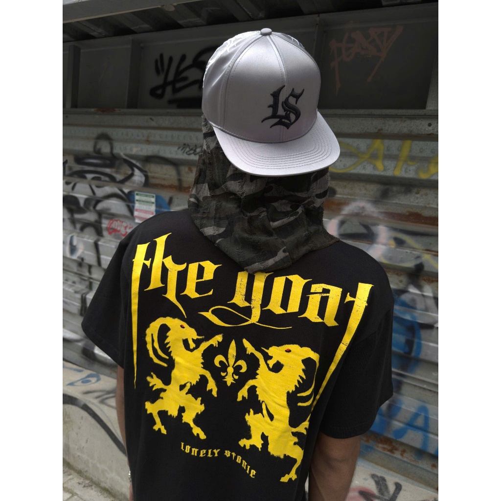 Áo phông/T-shirt Lonely Stonie "THE GOAT", chất liệu Cotton 280GSM, form Oversize, hình in lụa hoạ t