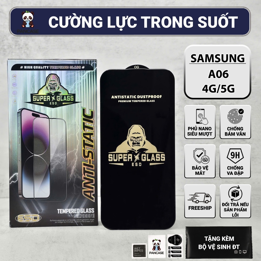 Cường lực Samsung A06 4G/5G PANCASE full màn | Miếng kính dán bảo vệ màn hình cho ss galaxy