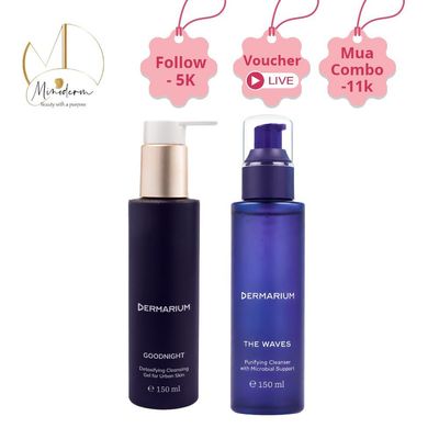 Sữa rửa mặt Dermarium Good Night Cleanser, The Waves làm sạch cho da dầu mụn dịu nhẹ