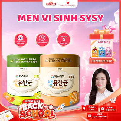 Men vi sinh Sysy Lotte Hộp 60 Gói 2g nhập khẩu Hàn Quốc