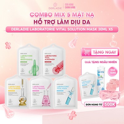 Combo 5 mặt nạ đa nhiệm hỗ trợ phục hồi cấp tốc DERLADIE LABORATORIE VITAL SOLUTION MASK 30mlx5
