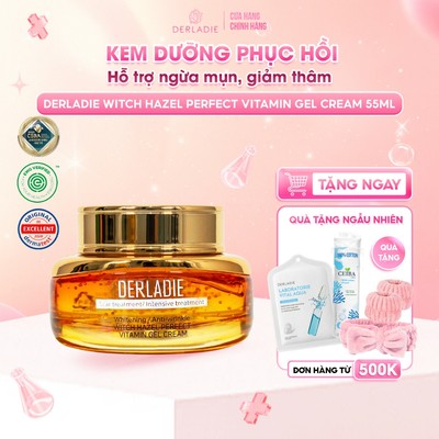 Kem dưỡng cấp ẩm, sáng da Derladie Witch Hazel Perfect Vitamin Gel Cream 55ml