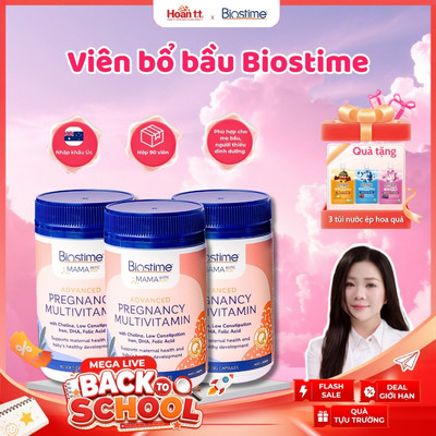 Viên Uống Bổ Sung Vitamin Tổng Hợp Cho Mẹ Bầu Trong Thai Kỳ Biostime Advanced Pregnancy Hộp 90 Viên