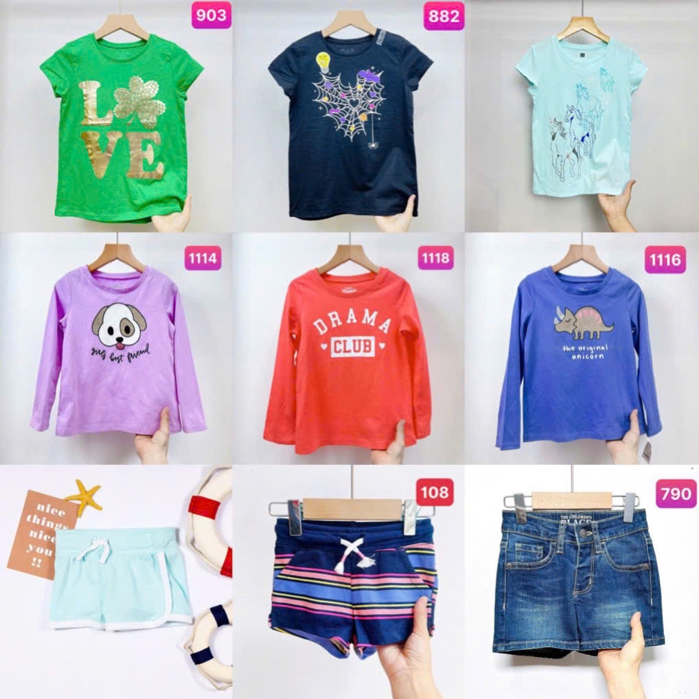 Size 4T (16-18kg) - Áo quần bé gái xuất xịn(áo/quần/áo khoác/ đồ bộ và phụ kiện các loại...)