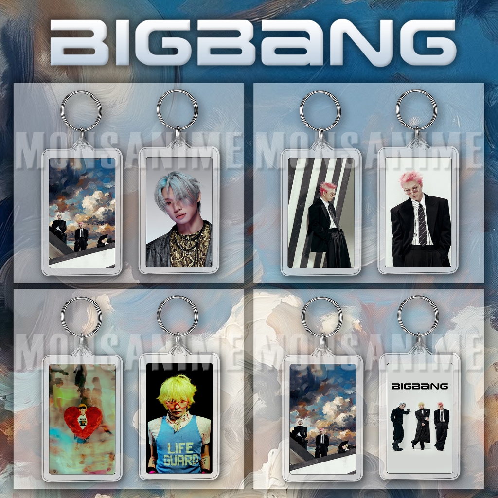 (VUÔNG) Móc khóa in 2 mặt mica IDOL BIGBANG KPOP - G Dragon Taeyang Daesung tiện lợi cho Fan