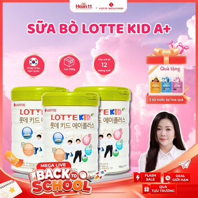 Sữa Bò Lotte Kid A+ Lon 760g nhập khẩu Hàn Quốc cho bé trên 12 tháng tuổi