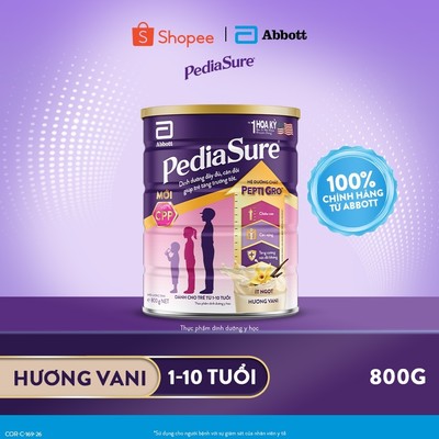 [HANNAH LIVE] Sữa bột Pediasure 800g Hương Vani Cho Trẻ Từ 1-10 Tuổi
