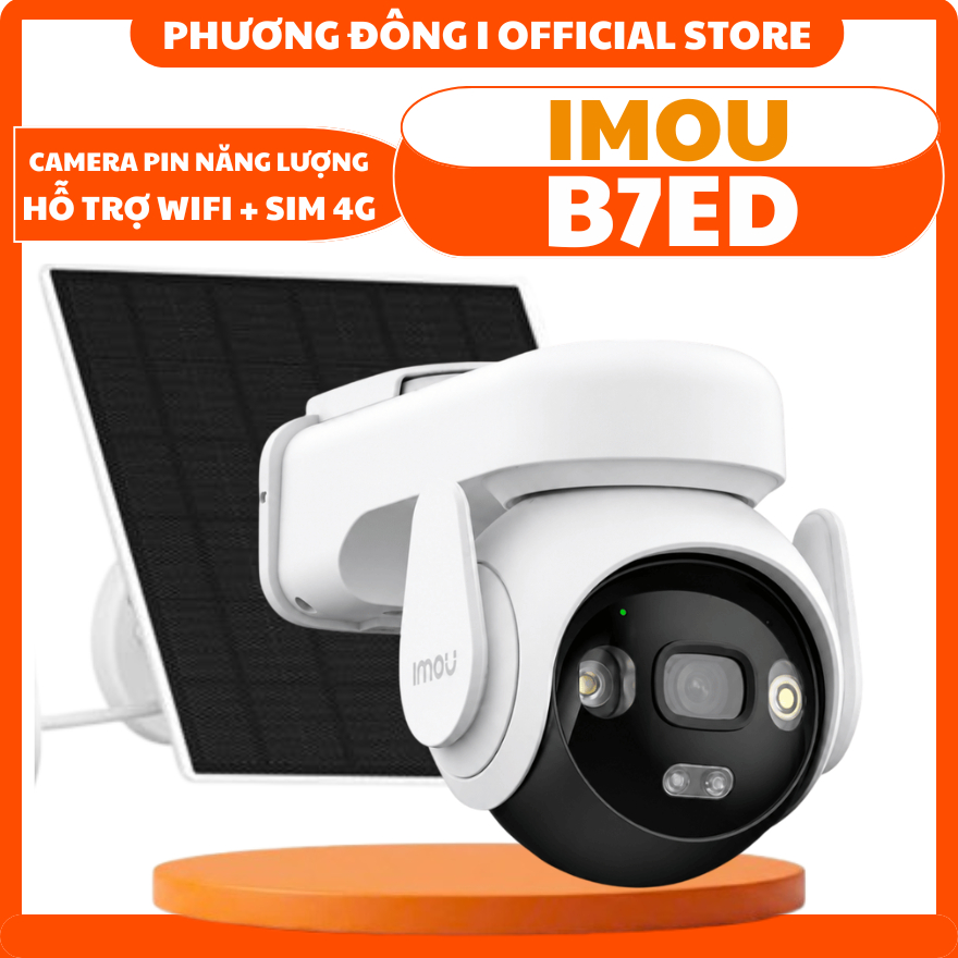 [TẶNG PIN] CAMERA DÙNG WIFI VÀ DÙNG SIM 4G NGOÀI TRỜI IMOU B7ED 5MP - ĐÀM THOẠI 2 CHIỀU, CẢNH BÁO ĐÈ