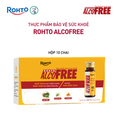 Nước uống giải rượu, thải độc gan Alcofree lốc 10 chai x 50ml