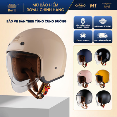 Mũ bảo hiểm 3/4 Royal M139 có kính âm cho nam và nữ đi xe máy tại hãng sản xuất- bảo hành 1 năm