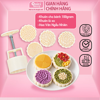 Khuôn làm bánh trung thu 100 gram hoa văn đẹp mắt tự chọn ONICI