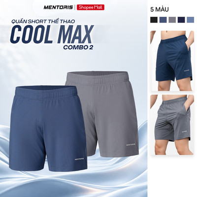 COMBO 2 Quần Đùi Thun Lạnh Nam MENTORIS Siêu Thoáng Khí, Form Thể Thao, Phù Hợp Vận Động CB2.MASR25S002