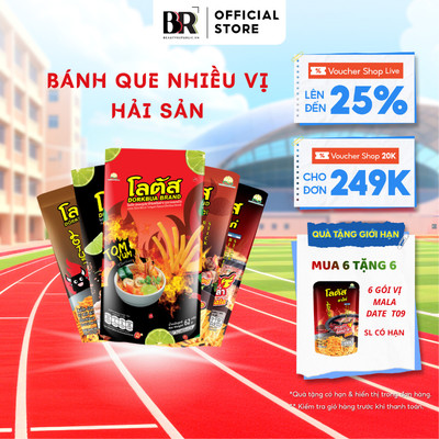 Bánh Snack Que Tăm Chuẩn Vị Lẩu Chua Cay Thái Lan Dorkbua 62g Nhiều Vị (Bim Bim)