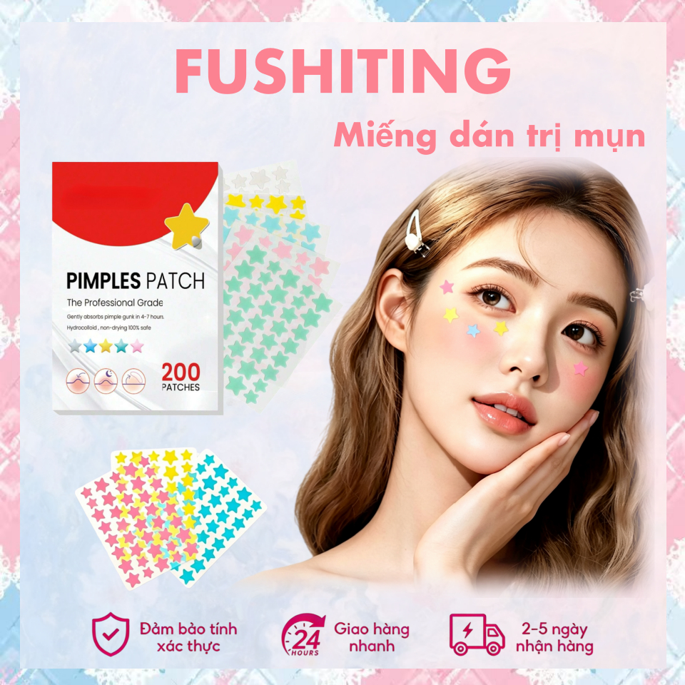Miếng dán trị mụn, miếng dán hình trái tim, miếng dán trang trí hình ngôi sao, miếng dán trị mụn.