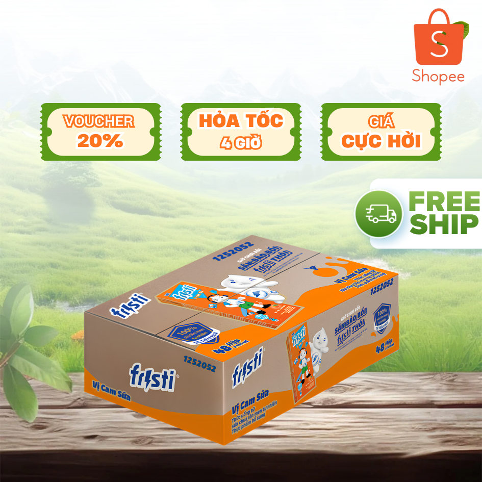 Sữa Chua Uống Fristi Hương Cam 180ml | Thùng 48 Hộp