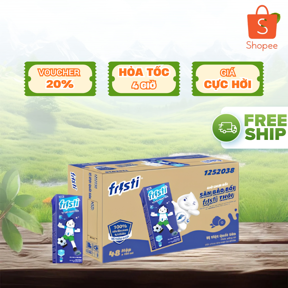 Sữa Chua Uống Fristi Việt Quất 180ml | Thùng 48 Hộp