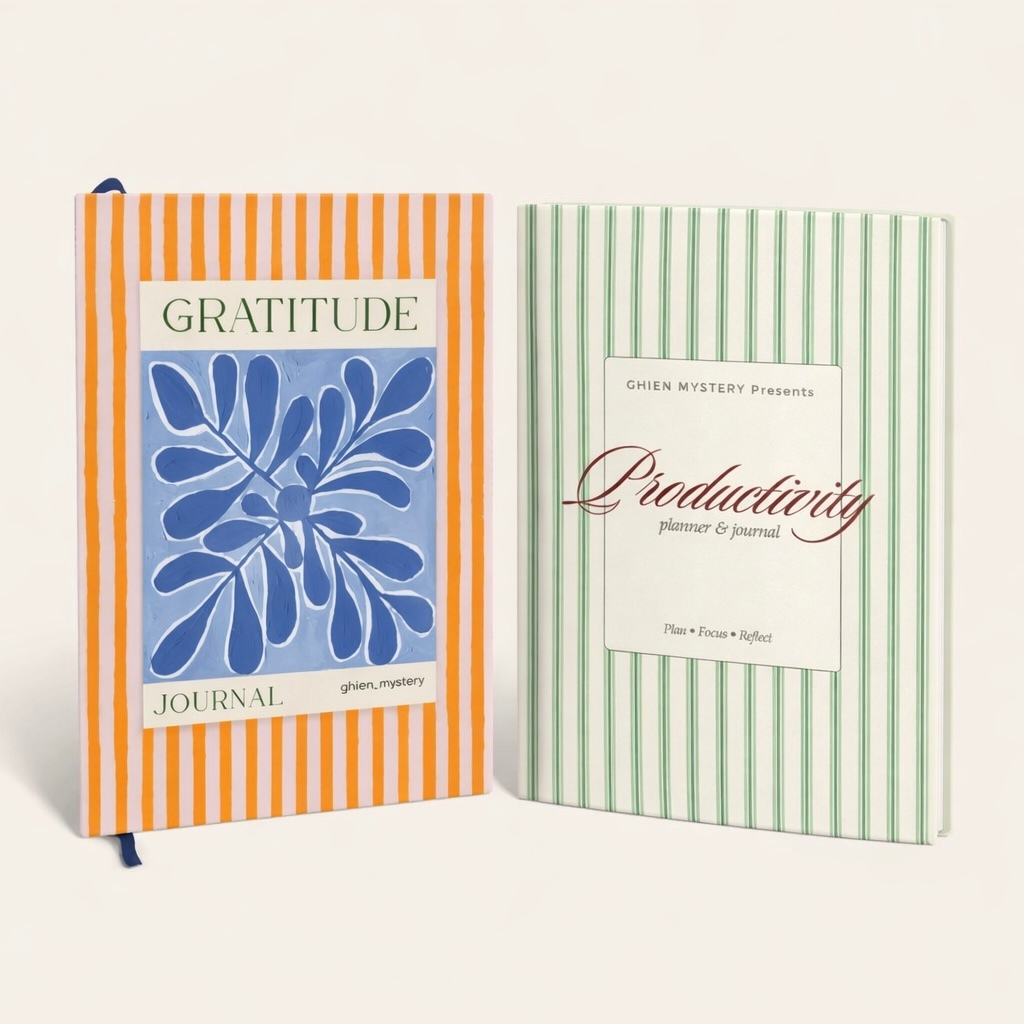 Combo Productivity Journal & Gratitude Journal - Sổ Kế Hoạch và Nhật Ký Biết Ơn l Ghiền Mystery