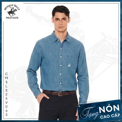 [TẶNG 1 NÓN KHI MUA 1 ÁO] Áo sơ mi Nam Regular Fit Beverly Hills Polo Club - CMSLS25V063