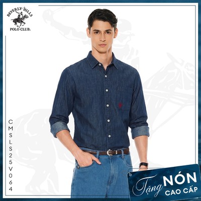 [TẶNG 1 NÓN KHI MUA 1 ÁO] Áo sơ mi Nam Regular Fit Beverly Hills Polo Club -  CMSLS25V064