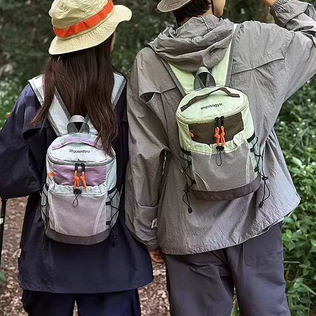 Balo Trekking nhỏ gọn Kinchaku - Vải dù chống nước, quai đeo êm ái phù hợp du lịch, dã ngoại, Trekin