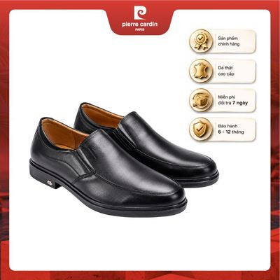 Giày lười nam Pierre Cardin kiểu dáng loafer, thiết kế thanh lịch, da bò thật cao cấp, đế cao su đúc - mã 702