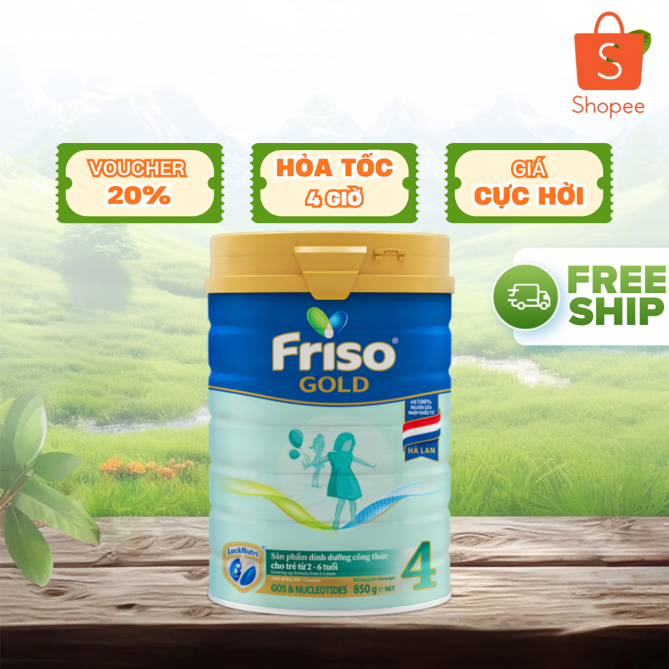 Sữa Bột Friso Gold 4 850g | Thùng 12 Lon