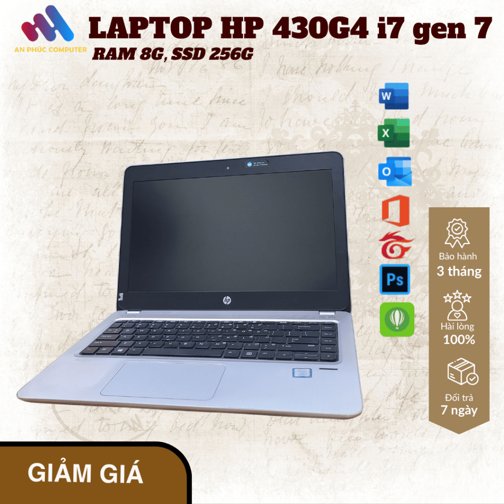LAPTOP PROBOOK 430G4 CORE I7 GEN 7 RAM 8G/ SSD 256