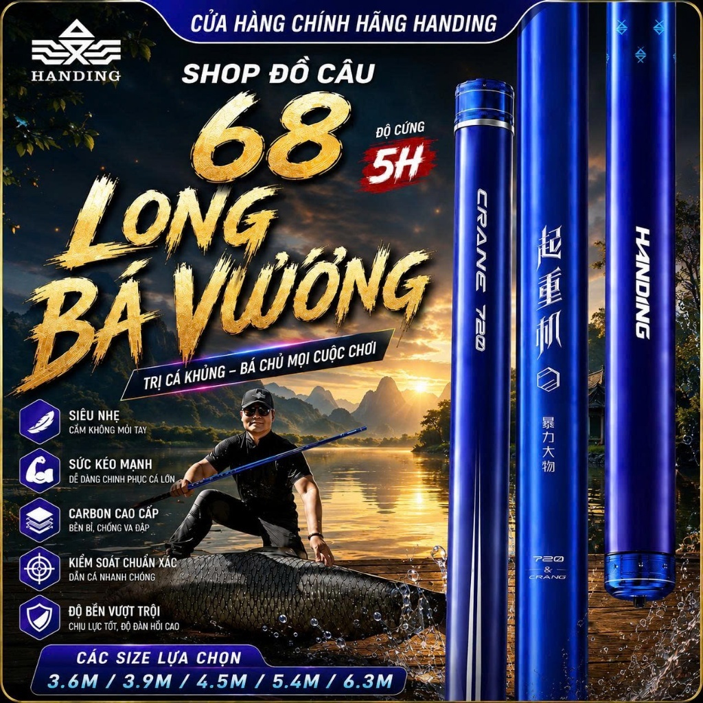 Cần Câu Tay Long Bá Vương 5H – Cần Câu Cá Rô, Cá Diếc, Câu Tự Nhiên