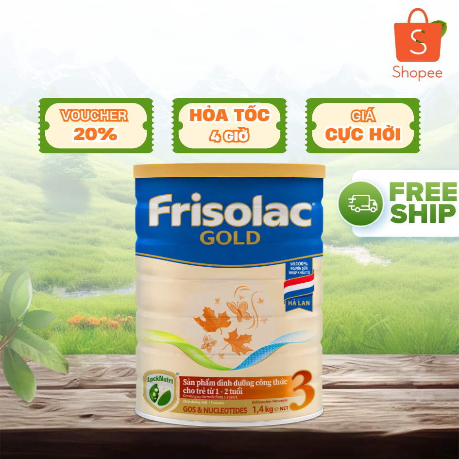 Sữa Công Thức Frisolac Gold 3 1400g Cho Bé 1-2 Tuổi | Thùng 6 Lon