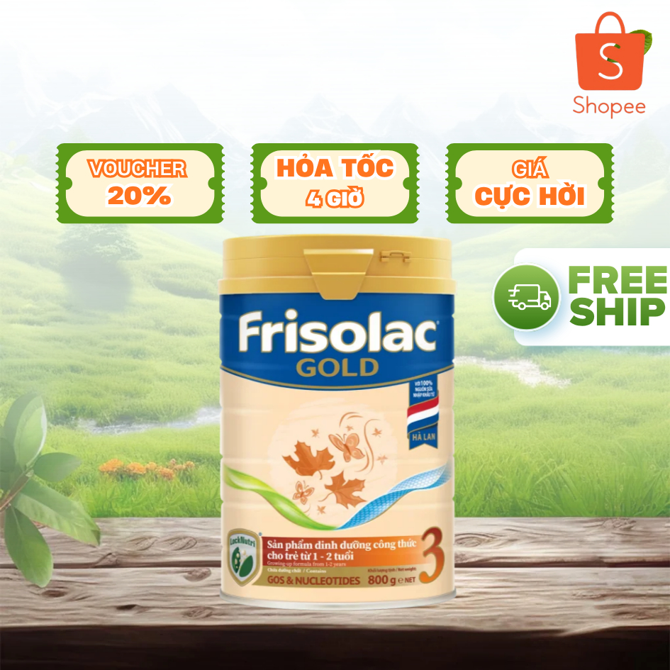 Sữa Công Thức Frisolac Gold 3 850g Cho Bé 1-2 Tuổi | Thùng 12 Lon