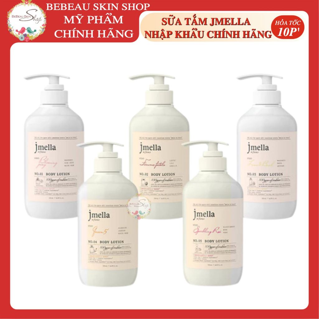 Sữa Tắm Jmella In France Body Wash Dưỡng Ẩm Hương Nước Hoa 500ml Nhập Khẩu Chính Hãng - Bebeau