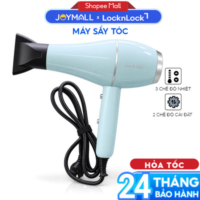 Máy Sấy Tóc LocknLock Hair Dryer ENA144LBLU 1900W, Hàng Chính Hãng, 3 Chế Độ Nhiệt - JoyMall