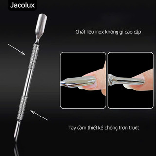 Cây đẩy da sủi móng inox không gỉ JELIVA đồ làm nails Nghi Thảo DCDD