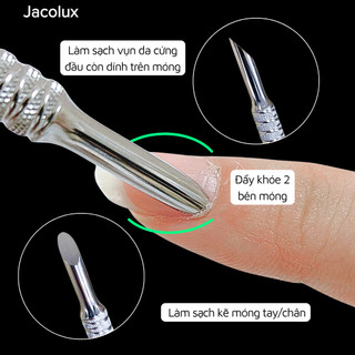 Cây đẩy da sủi móng inox không gỉ JELIVA đồ làm nails Nghi Thảo DCDD