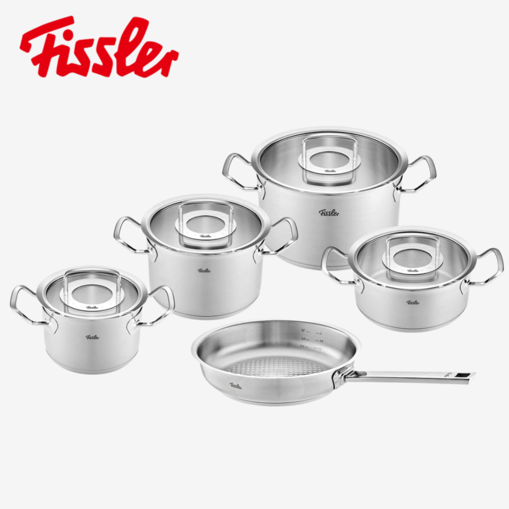 Bộ nồi Fissler Original Profi 5 món nắp kính có chảo inox Original Profi 084-379-05-000