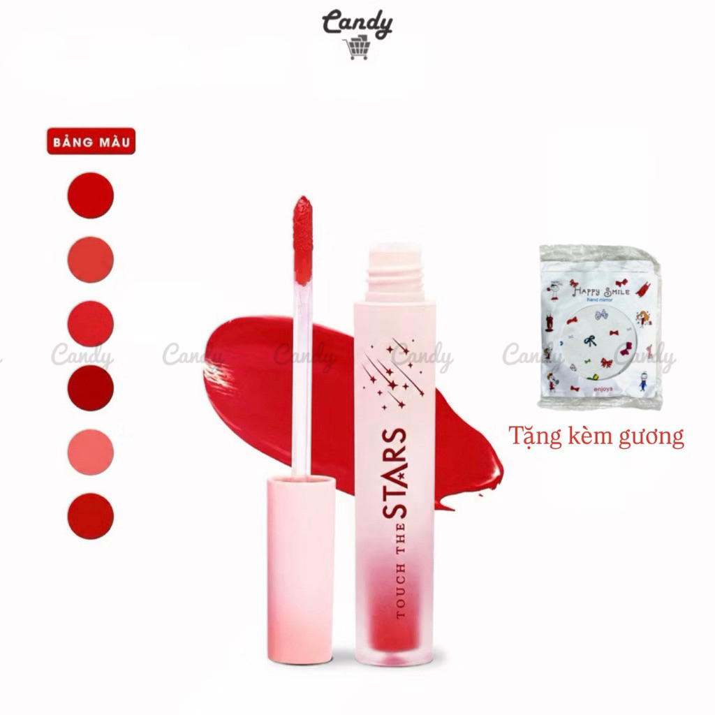 [TẶNG KÈM GƯƠNG] Son kem lì Rosy Touch The Stars Velvet Tint 3g