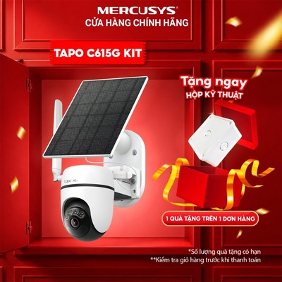 Camera An Ninh TP-Link Tapo C615G KIT | 4G LTE Quay Quét 2K Năng Lượng Mặt Trời