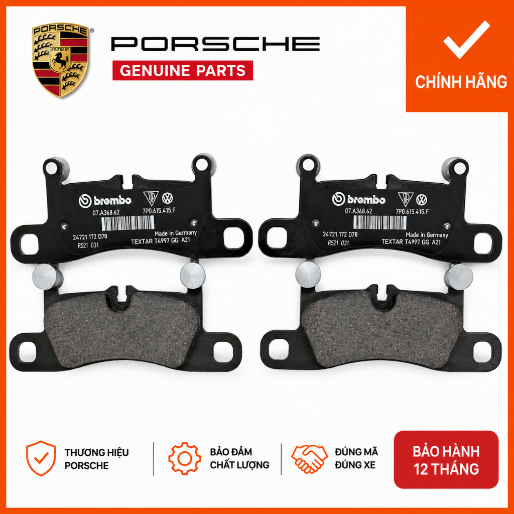 [Chính Hãng] Má Phanh Sau Porsche Cayenne 9YA Cayenne Coupe 9YB Đời 2018-2023 9Y0698451AE