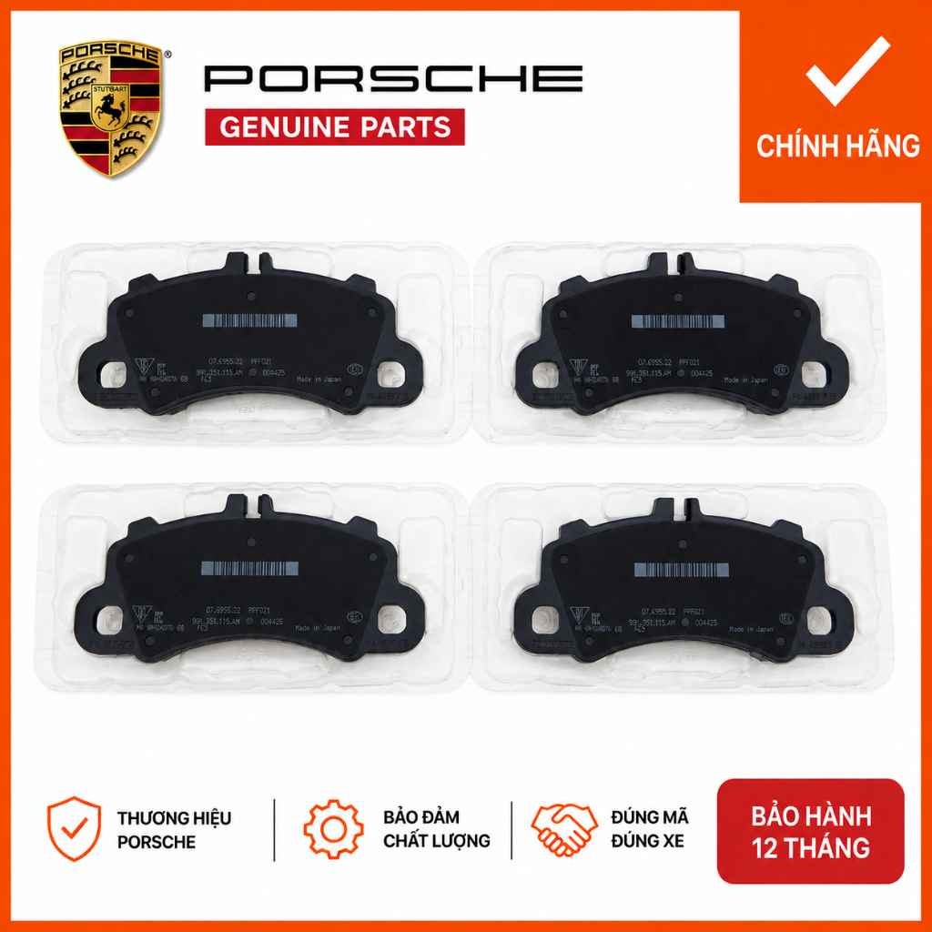 [Chính Hãng] Má Phanh Trước Porsche Macan 95B Cayenne 9YA 9YB Đời 2019-2025 95B698151AN