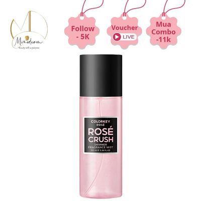 Xịt thơm toàn thân COLORKEY ROSÉ Shimmer Fragrance Mist lưu hương tươi mát, dưỡng ẩm nhẹ