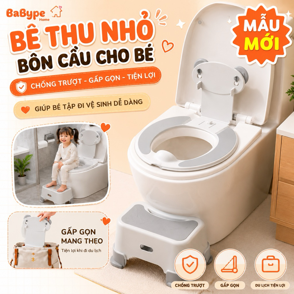 Bệ Thu Nhỏ Bồn Cầu Cho Bé, Bệ Tập Đi vệ Sinh, Bệ Bồn Cầu Gấp Gọn, Bệ Toilet…