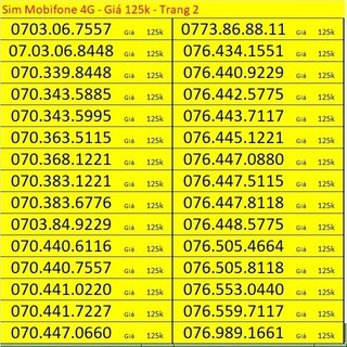 Sim Mobifone Trả Trước Giá Rẻ