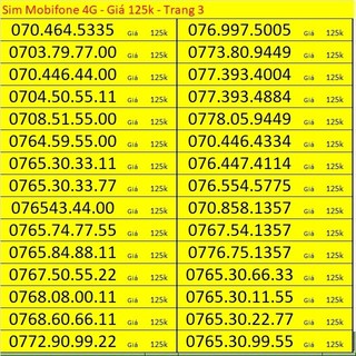 Sim Mobifone Trả Trước Giá Rẻ