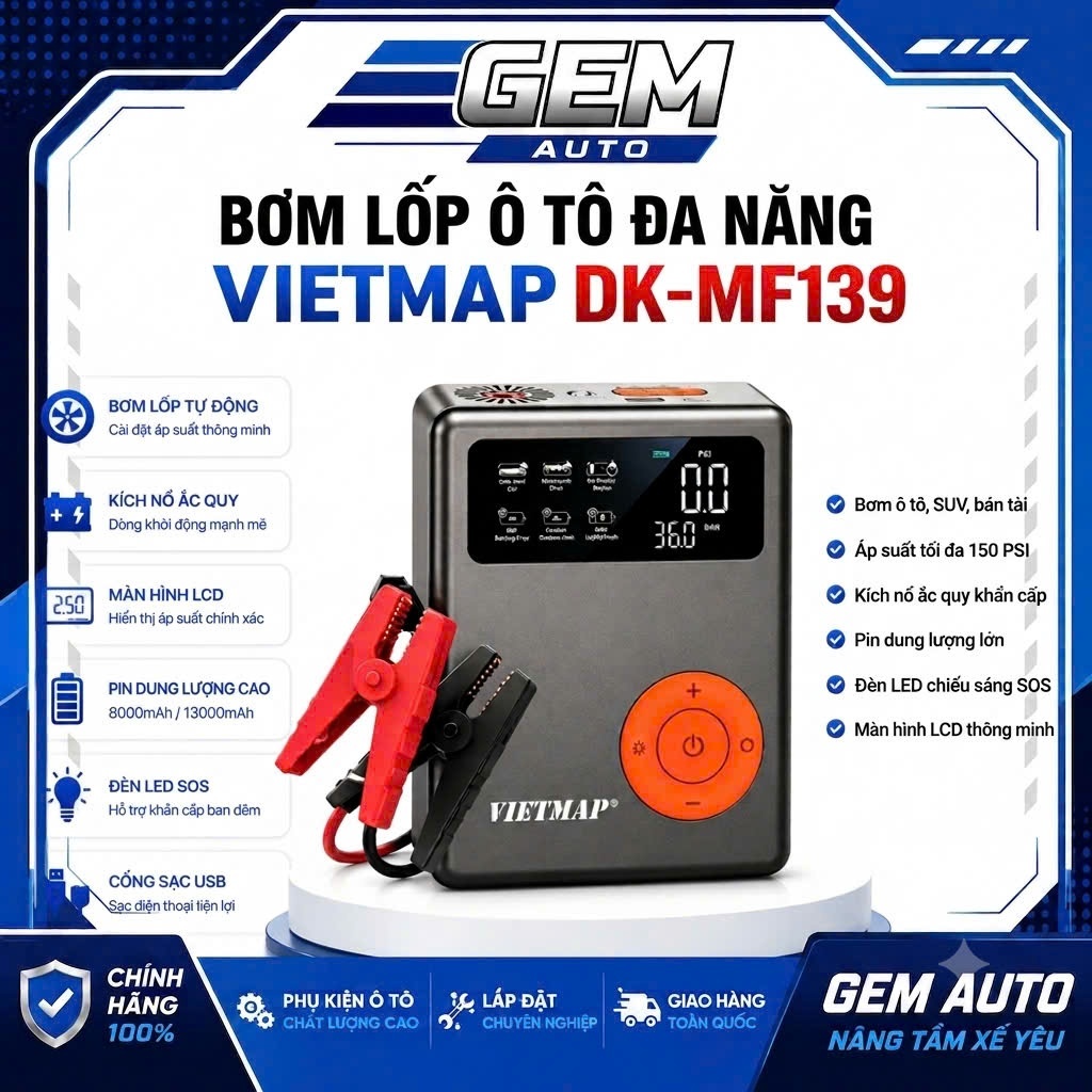 Bộ Kích Bình Bơm Lớp 5 trong 1 VIETMAP DK-MF139 - Hãng Chính Hãng