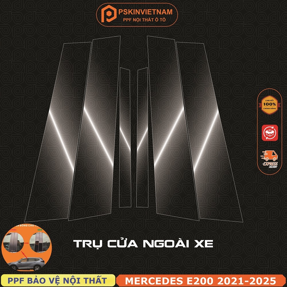 Dán PPF nội thất Mercedes E180 E200 2021-2026 chống xước Pskin